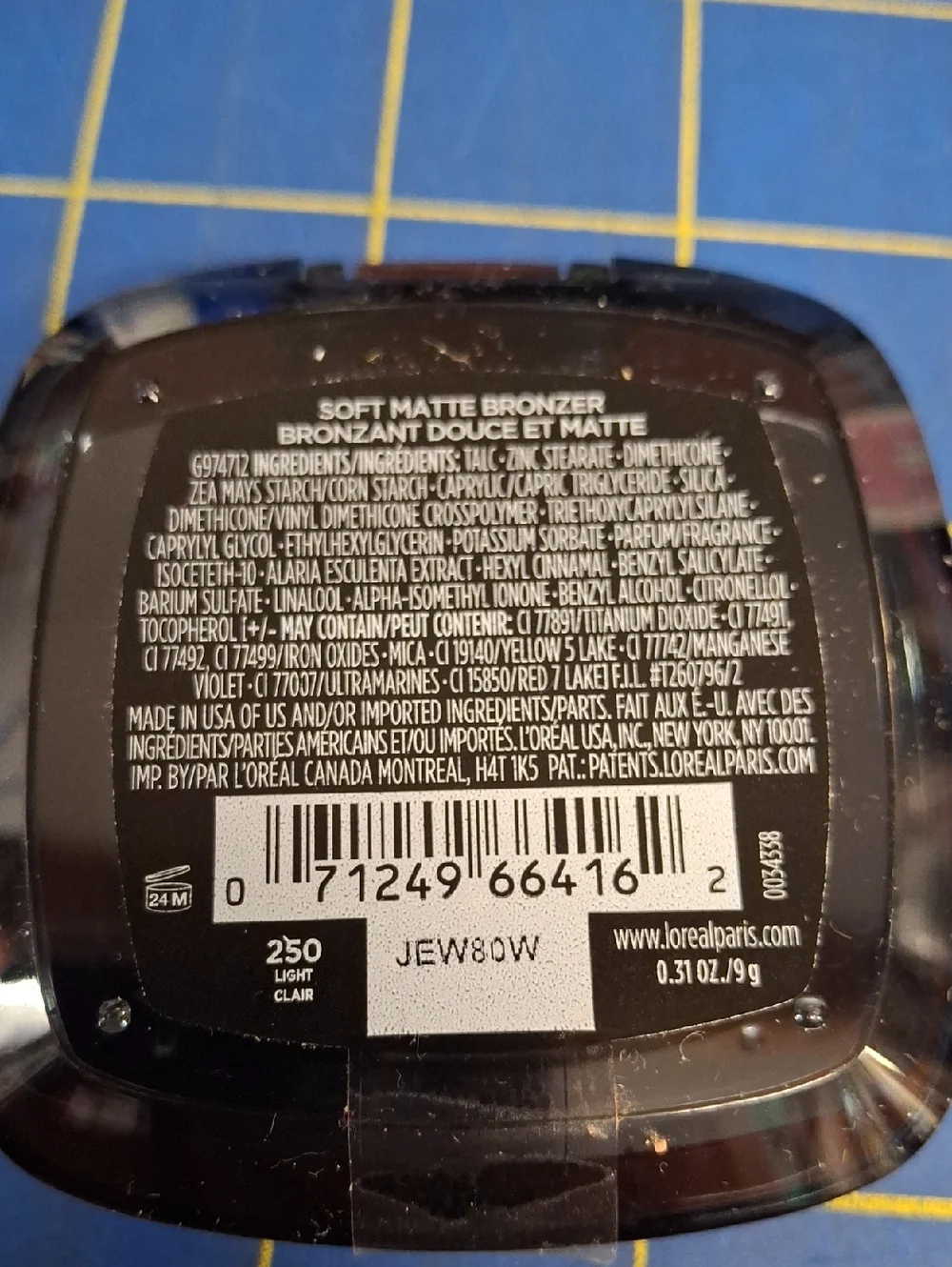 L'Oréal Infallible Fresh Wear Bronzer 250 Light New Sealed